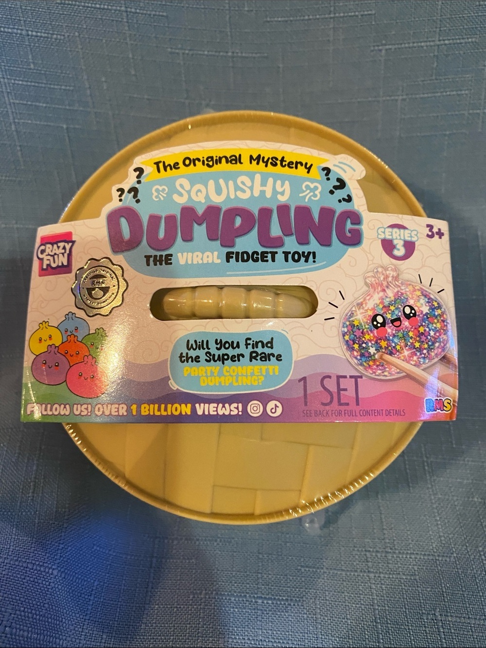 NEW RMS Crazy Fun Mystery Dumpling Bao Bun Squishy Party Confetti collection NWT